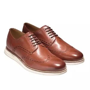 Mens COLE HAAN Shoes OriginalGrand Wingtip Oxford Lace up Comfort C26471 Tan 9.5